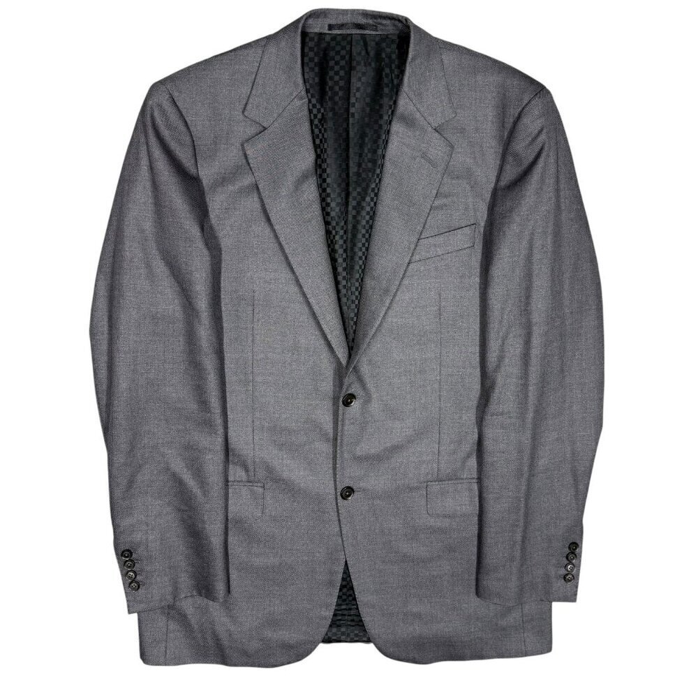 Bespoke Valenzia Cloth by Dormeuil Grey Wool Sport Coat Blazer 42L